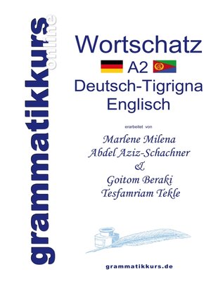 cover image of Wörterbuch A2 Deutsch-Tigrigna-Englisch